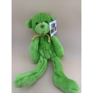 NEW NWT Gund Vintage Green Bear HOTSHOTS Teddy Plush Stuffed Animal 11” 2442